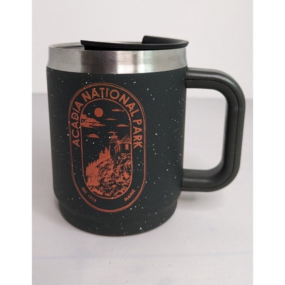 Acadia National Park Mug Coffee Tea Travel Mug with Lid Enamel Camping Hiking